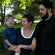 Nova, 5, from left, Ashley and Flowers pose for a portrait at a park in Evanston.